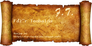 Für Teobalda névjegykártya